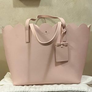 Light Pink Kate Spade Scalloped Tote Bag